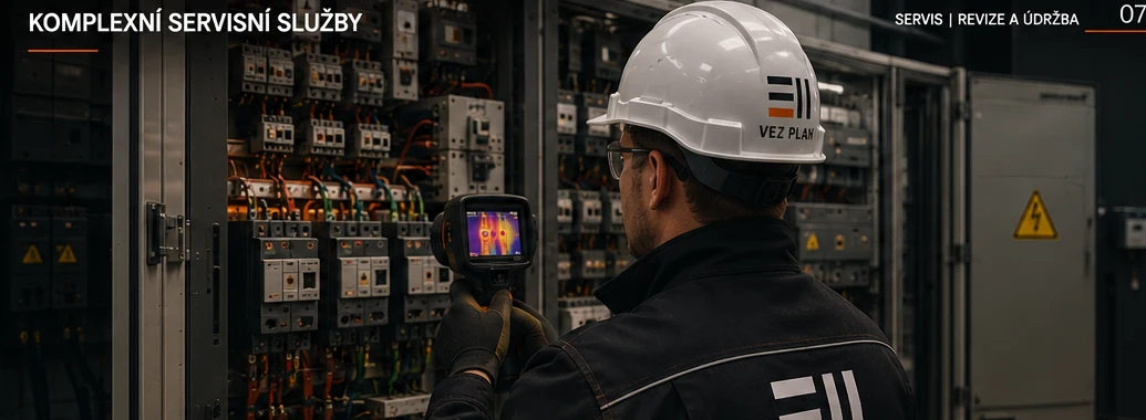 Vizualizace servisního technika u energetického zařízení